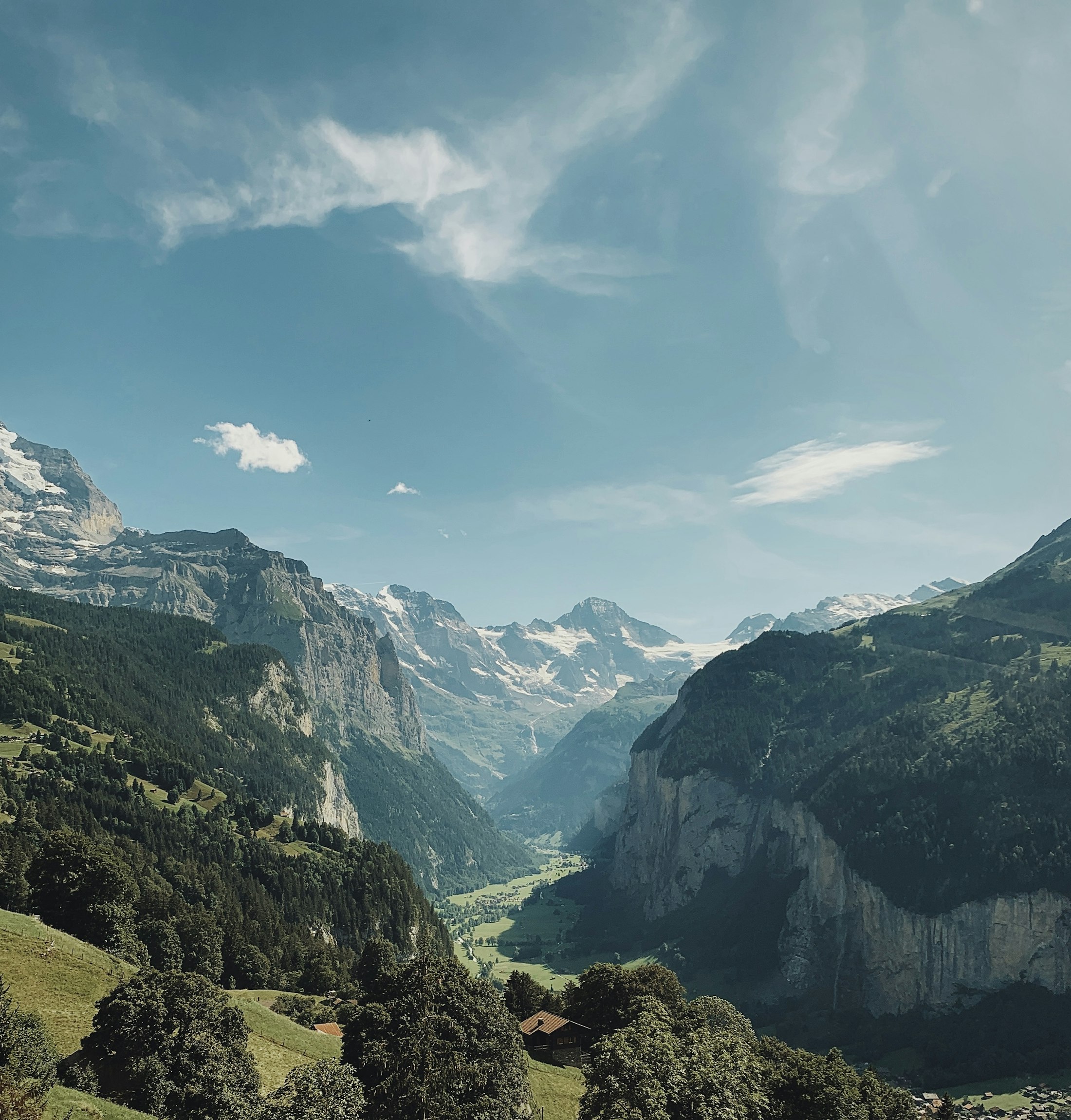 Lauterbrunnen Valley in the Bernese Alps, Switzerland